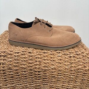 Lacoste Suede Derby Shoes Tan Camel Crepe Sole Mens 11 - Bradshaw